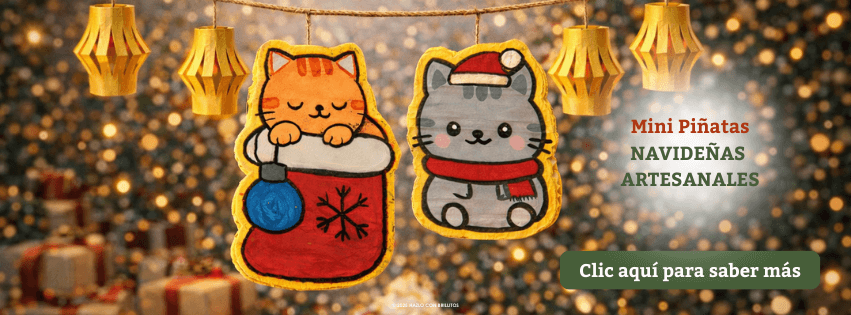 Mini Piñatas artesanales para adornar tu casa en navidad.