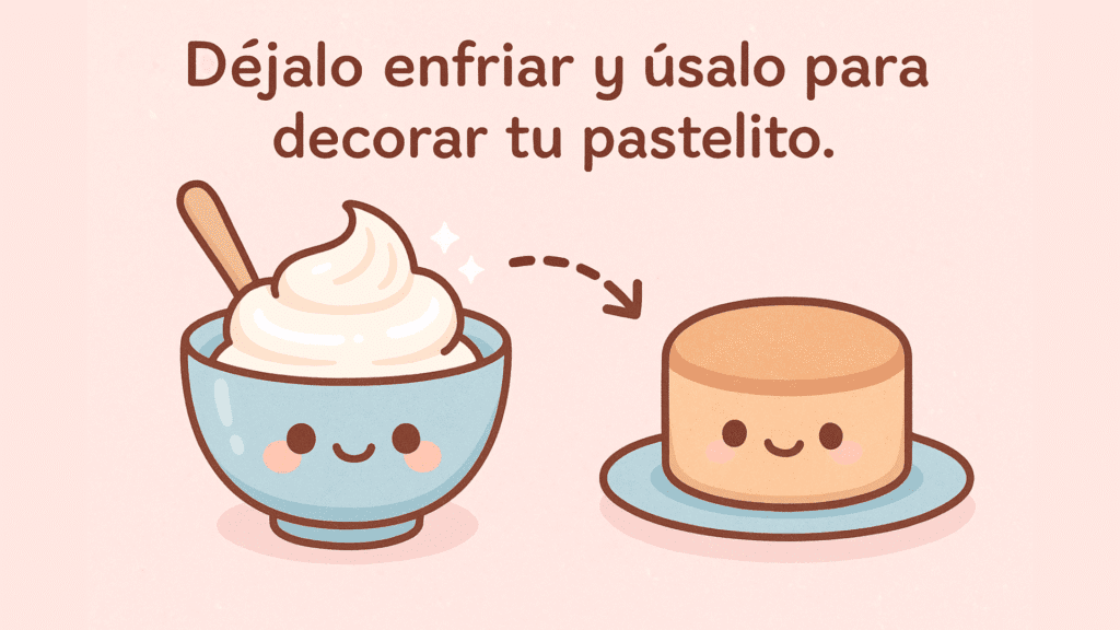 Frosting o betún casero fácil de limón y crema para decorar mini pastelitos o cupcakes