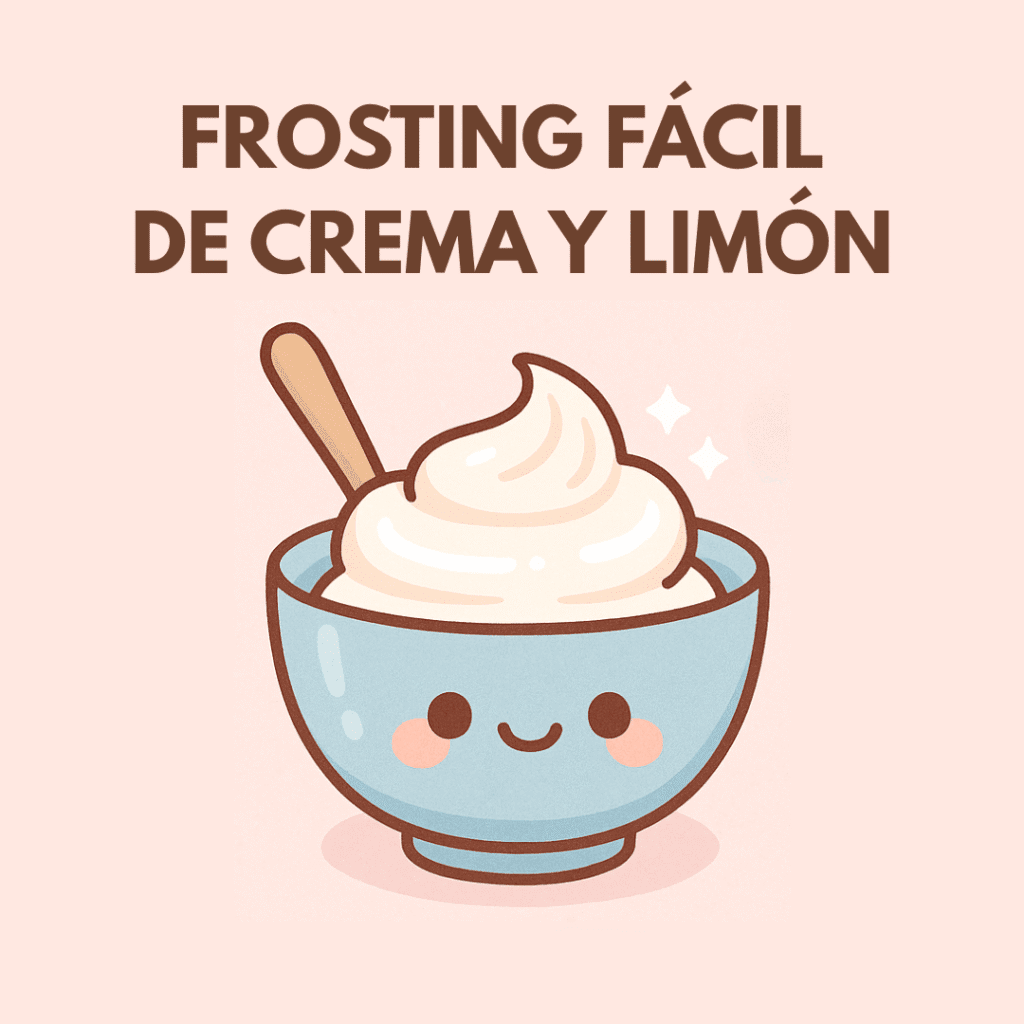Frosting o betún fácil, de crema y limón para decorar tus mini pastelitos o cupcakes