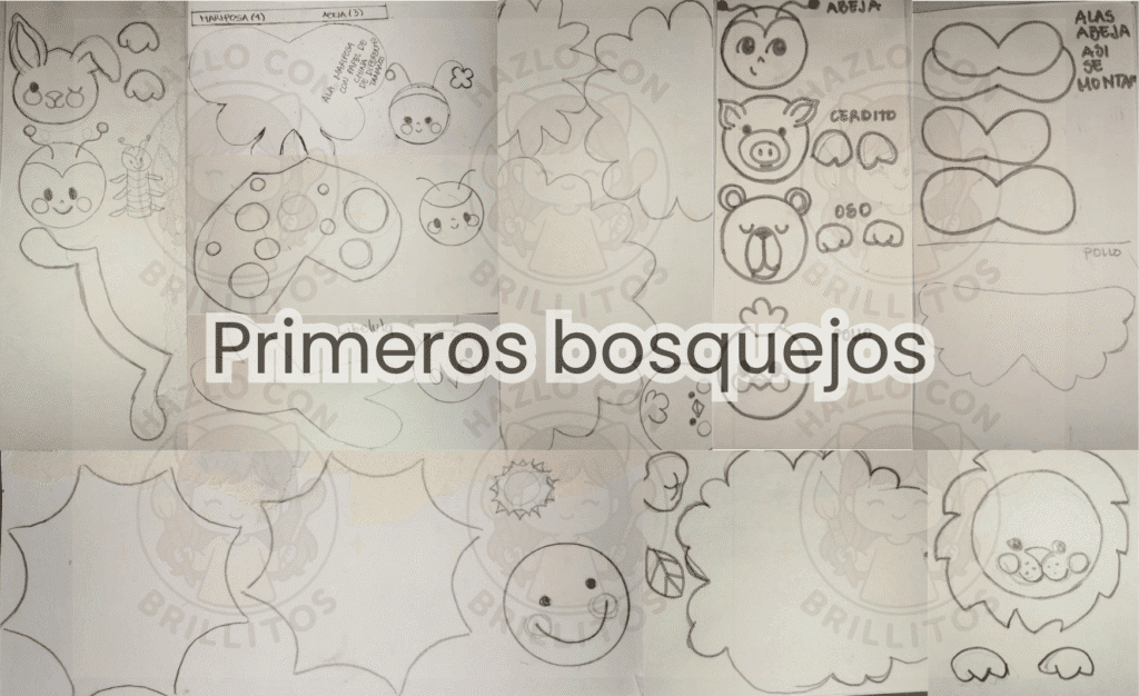 Bosquejos con animalitos para primavera hechos con rollos o tubos de papel higiénico