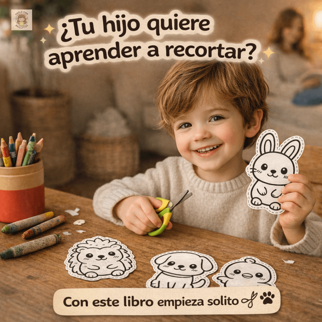 Recortables para imprimir de animalitos kawaii para aprender a usar tijeras