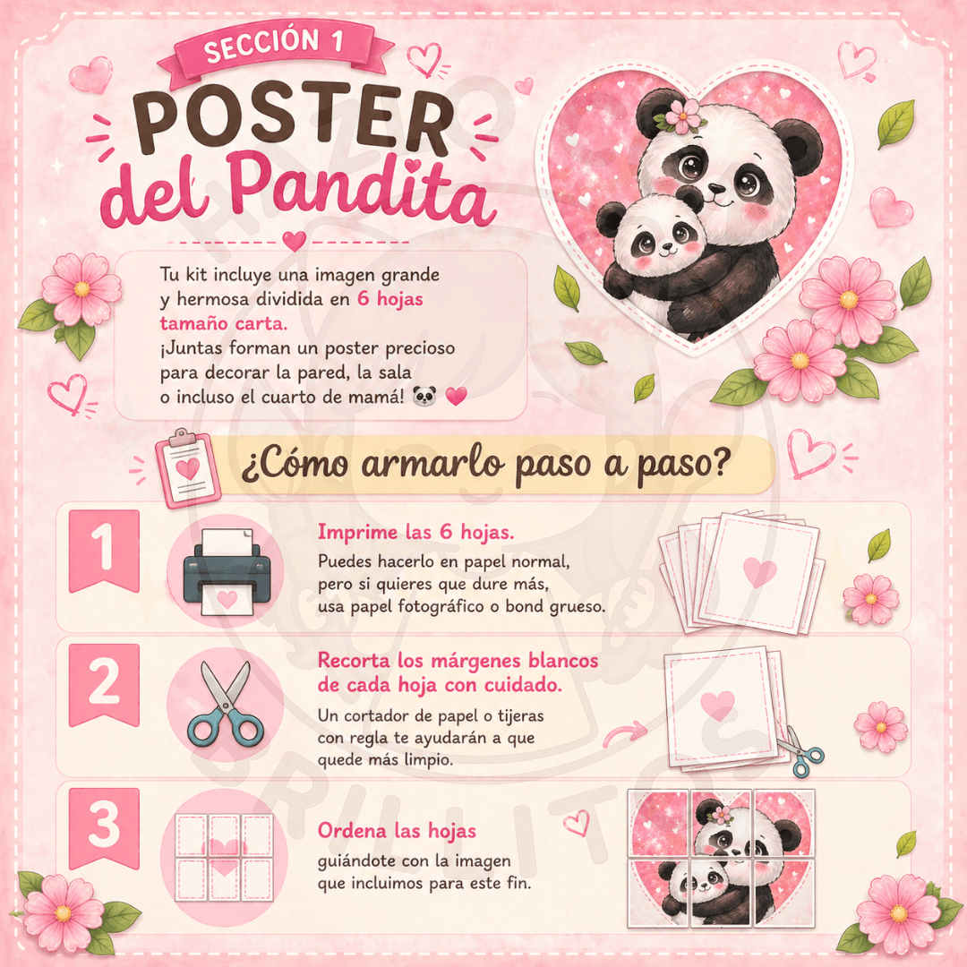 Poster del Kit Imprimible para el día de las madres de hazlo con brillitos