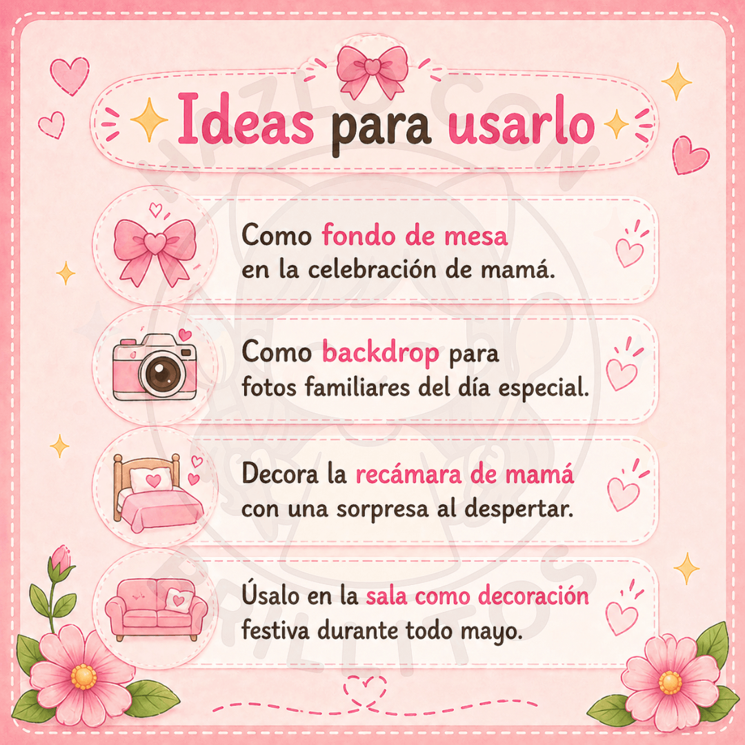 Ideas para usar el posterl del Kit Imprimible para el día de las madres de hazlo con brillitos