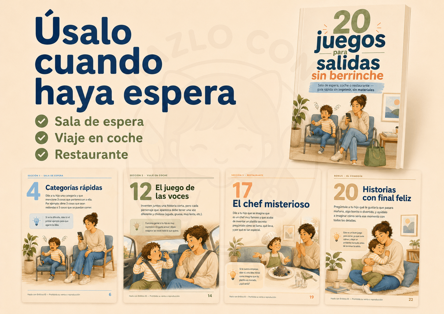 Juegos para salidas sin berrinches con niños listos para usar sin materiales extras PDF descargable