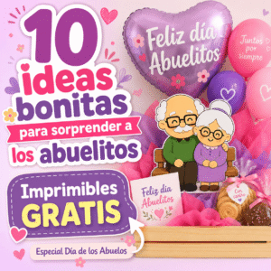 Imprimibles para el día de los abuelos, gratis, de hazlo con brillitos